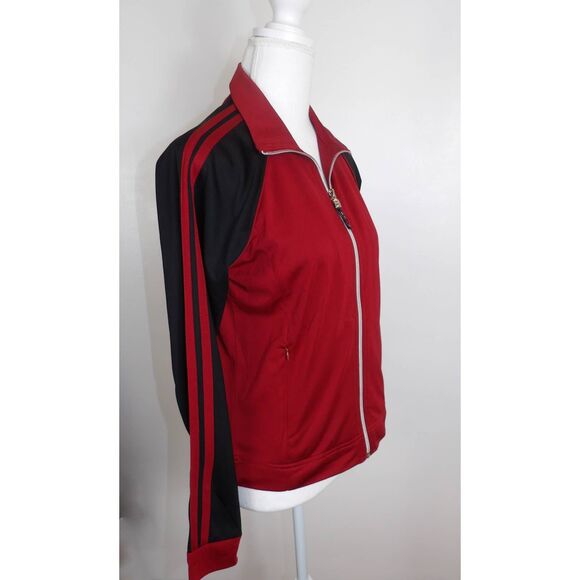 Vintage 1990's OLEG CASSINI Sport Warmup Jacket / Red Black - Picture 5 of 10